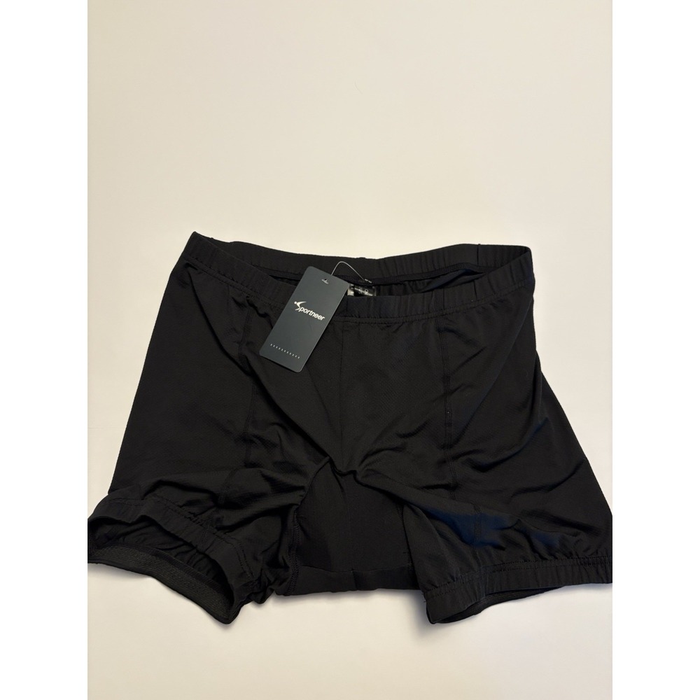 Sportneer Bike Shorts Mens XXL Black Padded Cycling Shorts Gel Stay In Pad NEW